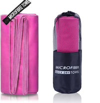 Serviette de Bain Microfibre Séchage Rapide avec Pochette, 4 Tailles