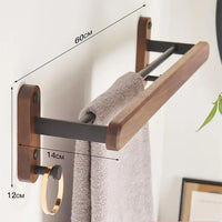 Accessoires Salle de Bain Bois Noyer Noir à la Pièce, 15 Articles
