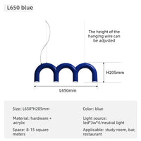 Suspension Cuisine LED Arches Colorées, 2 à 12 LED, 6 Coloris