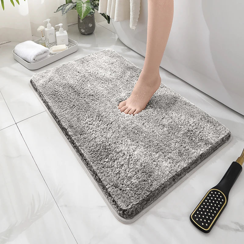 Tapis de Bain Peluche Épais Antidérapant, 13 Coloris, 2 Tailles