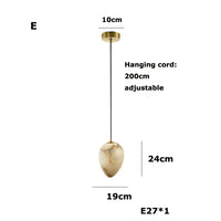 Suspension Cuisine Marbre Galet ou Œuf, 13 à 23 cm