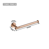 Ensemble d'Accessoires de Salle de Bain Or Rose avec Étagère