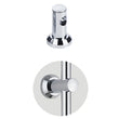 Support de Barre de Douche Chromé 22 mm, Fixation Murale avec Vis