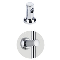 Support de Barre de Douche Chromé 22 mm, Fixation Murale avec Vis