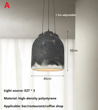 Suspension Cuisine Wabi-Sabi Texturée Ø 46 cm, Anthracite ou Terracotta