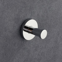 Patère Murale Ronde en Laiton, Chromé, Noir, Gris Anthracite ou Nickel Brossé
