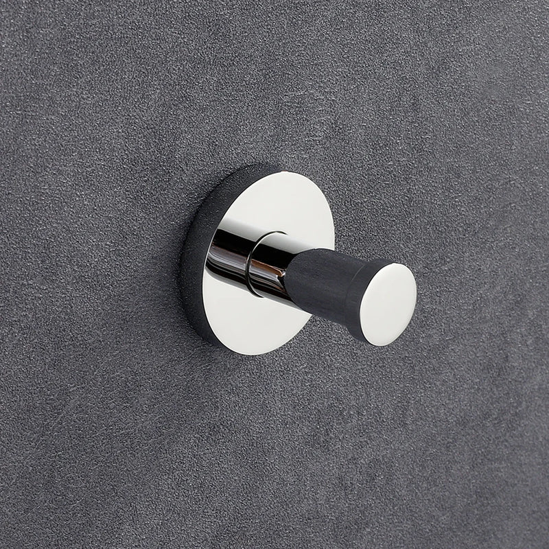 Patère Murale Ronde en Laiton, Chromé, Noir, Gris Anthracite ou Nickel Brossé
