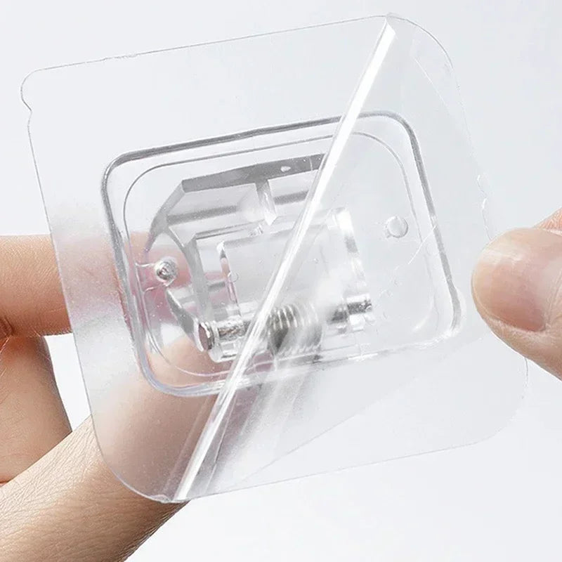 Supports de Tringle Adhésifs 2 cm à Ressort, Cuisine et Salle de Bain