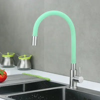 Robinet de Cuisine Flexible Eau Froide en Silicone, Pivotant 360°, 3 Coloris