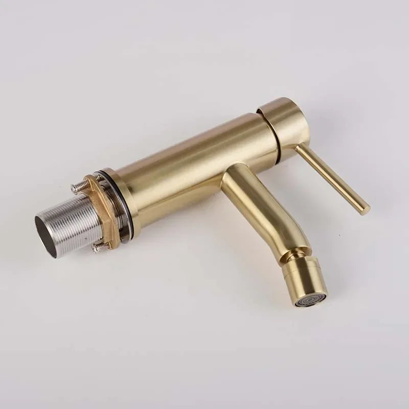 Mitigeur Bidet Monotrou en Laiton à Jet Orientable, 4 Finitions