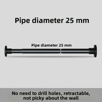 Barre de Douche Extensible Sans Perçage, Blanc ou Noir, 50 à 120 cm