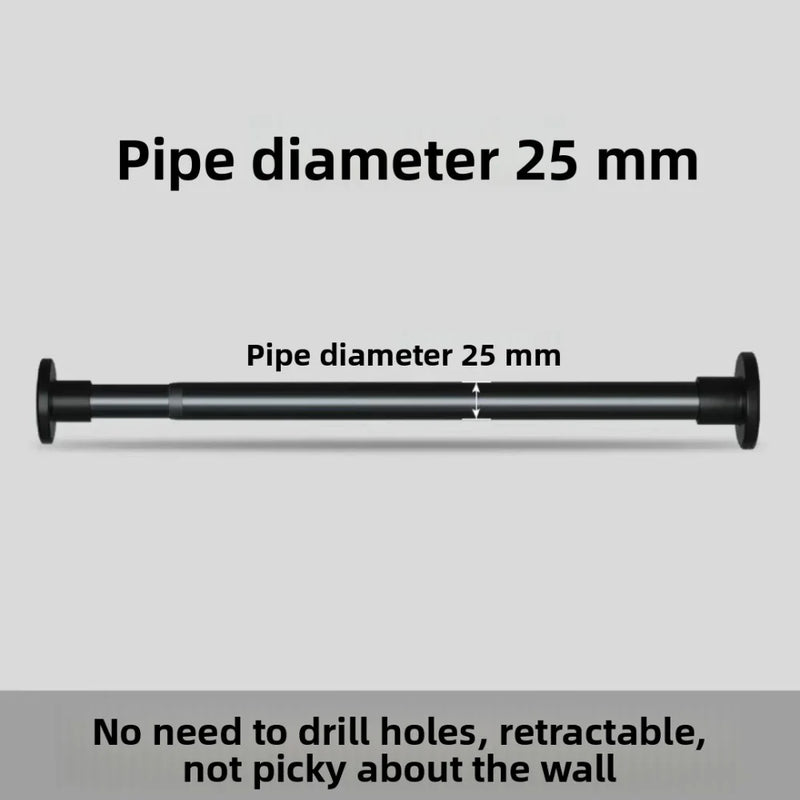 Barre de Douche Extensible Sans Perçage, Blanc ou Noir, 50 à 120 cm