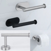 Porte-Papier Toilette Mural en Inox à Visser ou Adhésif 16 cm