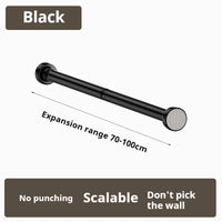 Barre de Douche Extensible Noire sans Perçage, 70 à 280 cm
