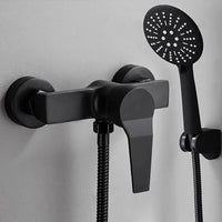 Mitigeur Douche Mural Noir Mat, Seul ou avec Douchette et Flexible