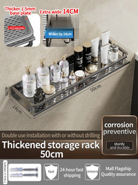 Étagère de Douche Murale Aluminium Avec ou Sans Perçage 30 à 60 cm