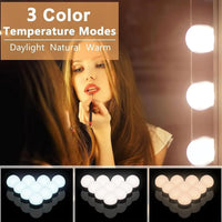 Kit 10 Ampoules LED Miroir Maquillage Hollywood USB