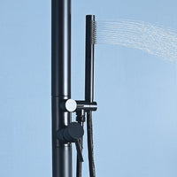Colonne de Douche Extérieure Inox 235 cm, Noir Mat ou Brossé
