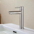 Robinet Lave-Main Eau Froide Inox 304, Bec Droit, Noir ou Brossé