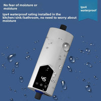 Chauffe-Eau Instantané Électrique Compact 220 V avec Affichage Digital