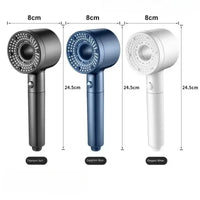 Pommeau de Douche Tête Ajourée 5 Modes, Bague Rotative, Bouton Stop