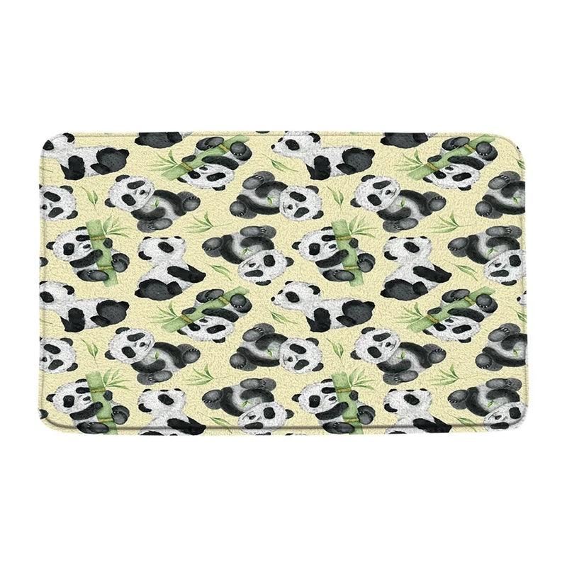 Rideau de Douche Panda 180x180 cm et Tapis Assortis à la Pièce