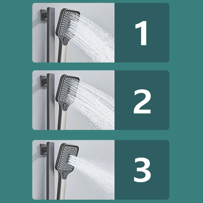 Colonne de Douche Piano Blanc ou Gris Anthracite, 2 ou 3 Touches