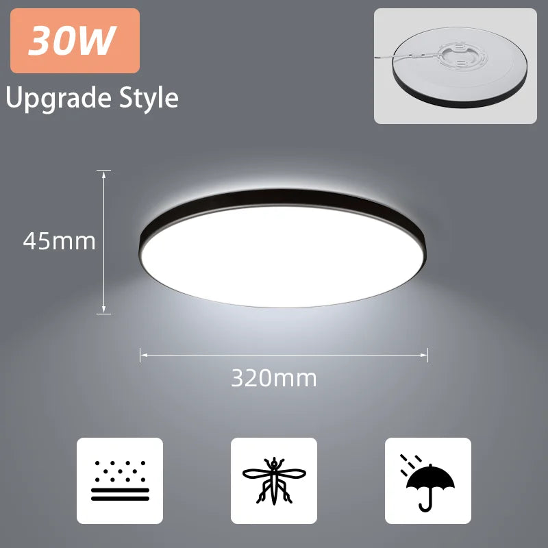 Plafonnier Cuisine LED Extra Plat 4,5 cm, Lot de 1 ou 4, 15 à 50 W