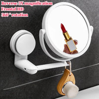 Miroir Grossissant Mural Double Face 3X Bras Extensible Rotatif 15 cm