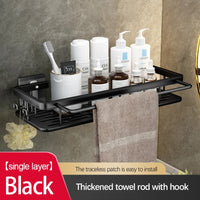 Étagère de Douche Inox Sans Perçage Adhésive Simple ou Double Niveau