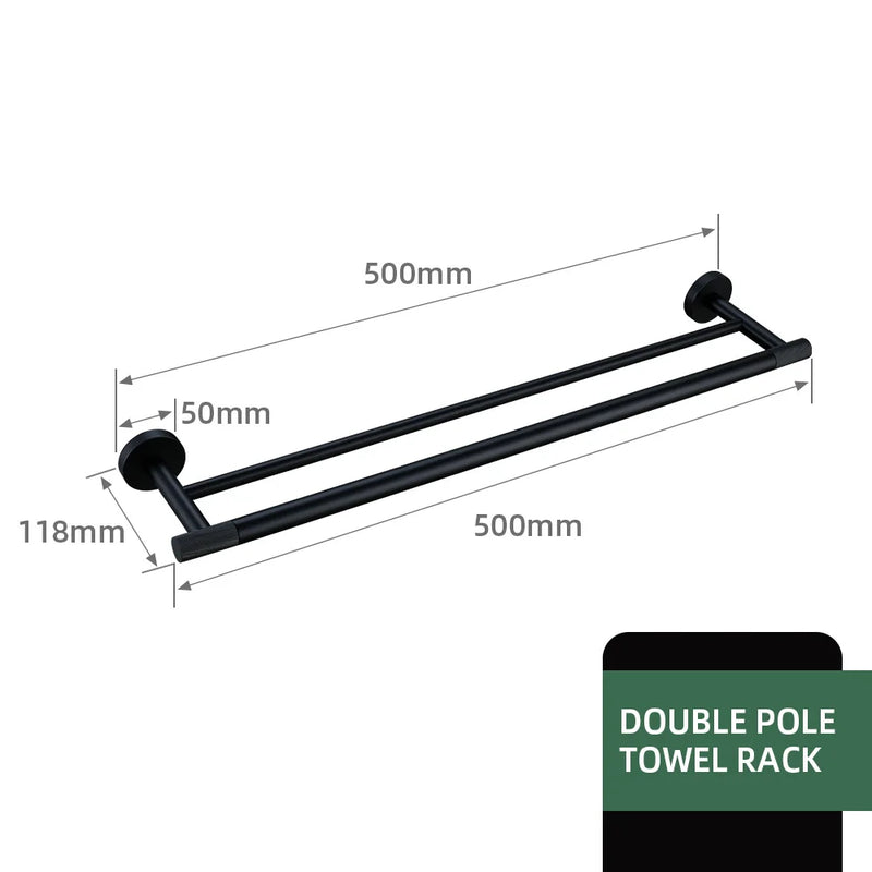 Accessoires Salle de Bain Noir Mat à la Pièce ou en Kit