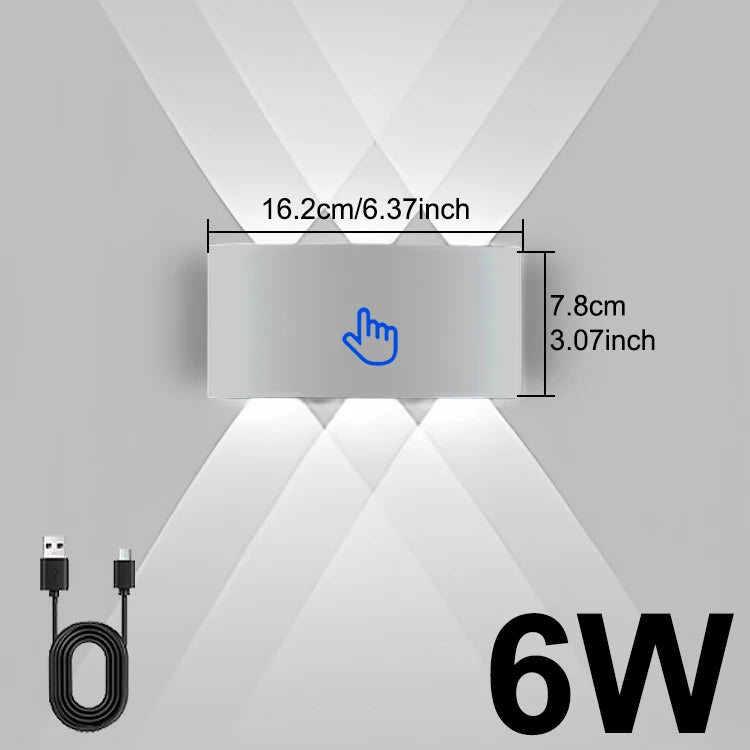 Applique Murale Rechargeable Haut et Bas avec Télécommande, 6 ou 10 W