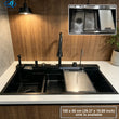 Évier de Cuisine Inox 304 Multifonction, Robinet Cascade, 68 à 100 cm