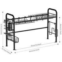 Égouttoir à Vaisselle 2 Niveaux Sur Évier Noir Extensible