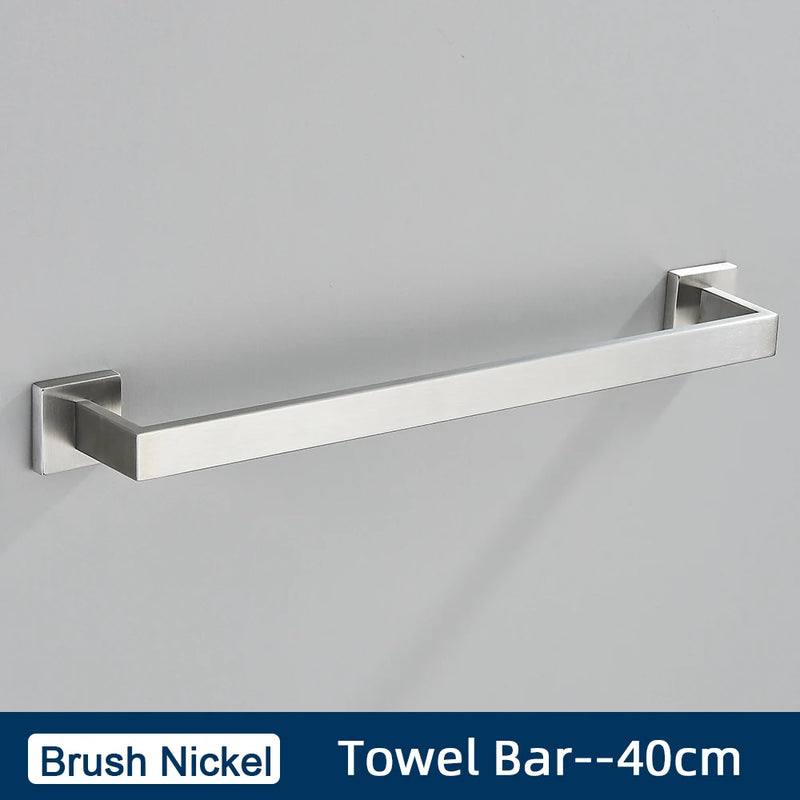 Ensemble Accessoires Salle de Bain Inox 4 Pièces