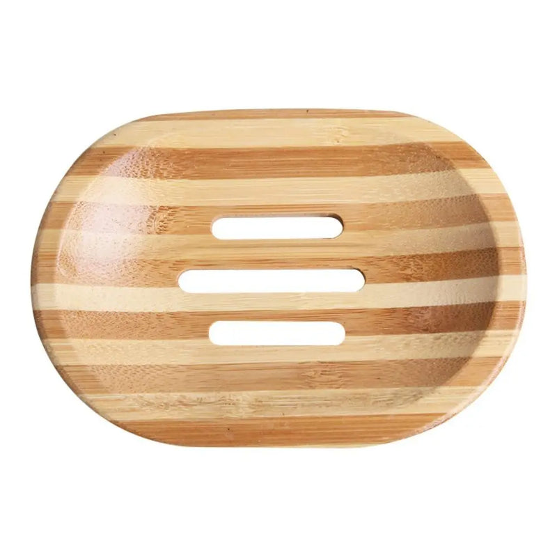 Porte-Savon en Bambou Naturel, 12 Modèles Ronds, Ovales ou Rectangulaires