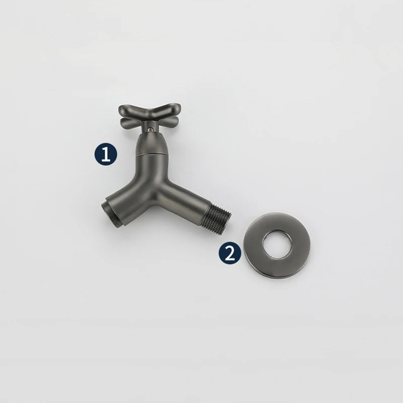 Robinet Mural Lavabo Eau Froide Laiton
