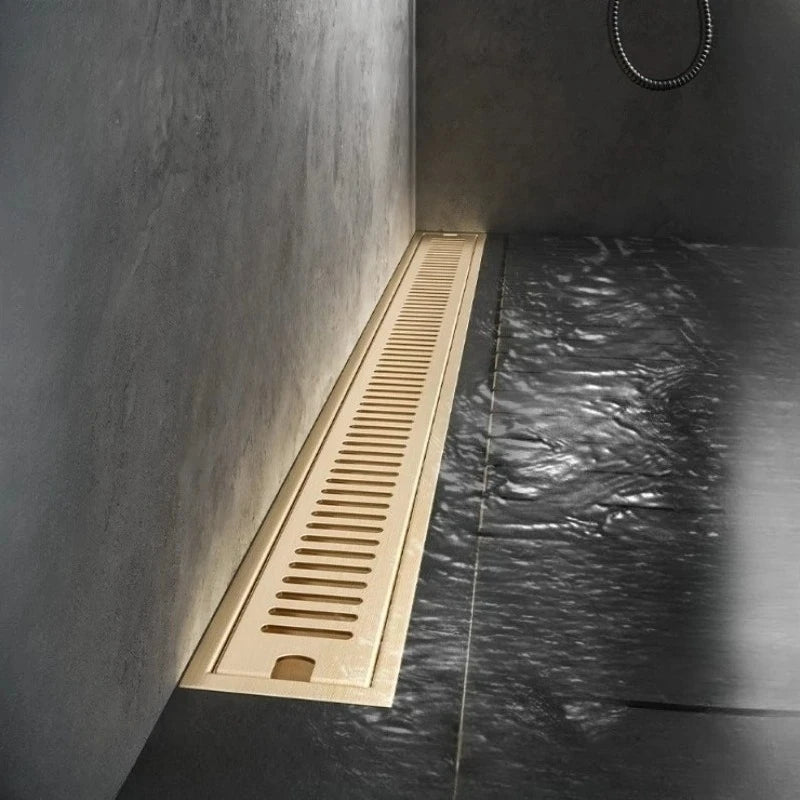 Caniveau de Douche Rectangulaire Inox 304 Anti-Odeur 10 x 60 cm