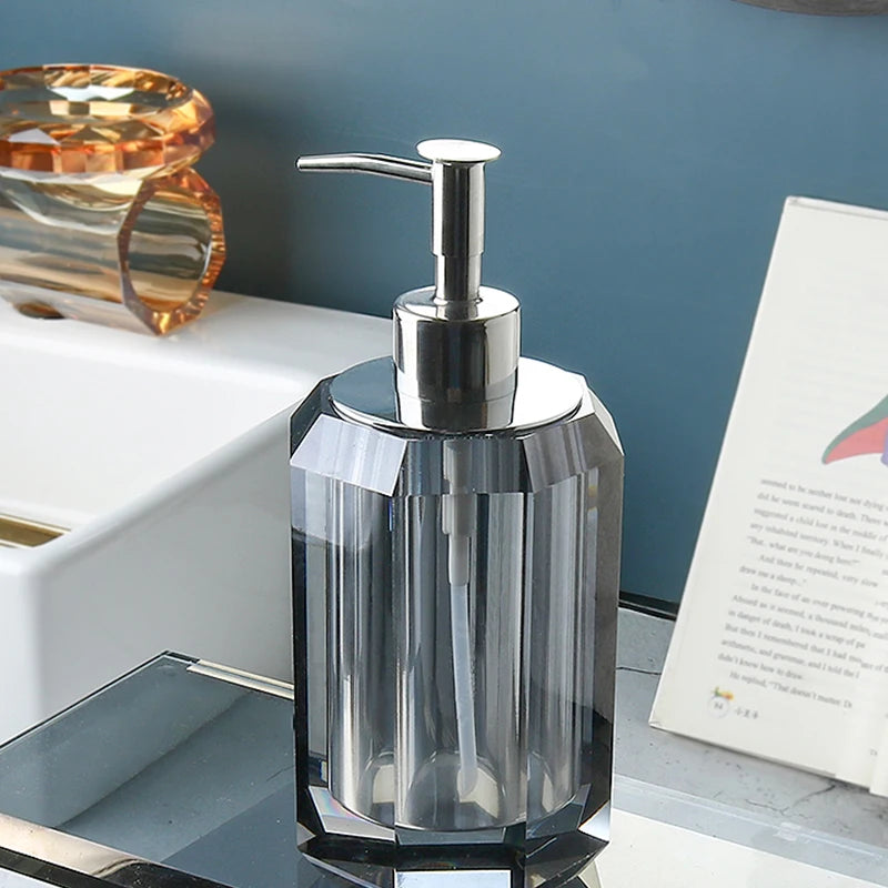 Accessoires Salle de Bain en Verre Cristal à la Pièce, 19 Articles
