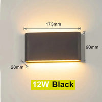 Applique Murale LED Haut et Bas, 6 ou 12 W, 3 Teintes