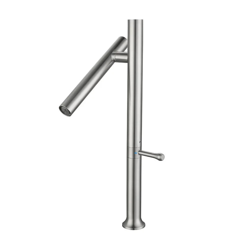 Mitigeur Cuisine Rabattable Inox Brossé ou Gris, Bec Orientable 360°, 42 cm