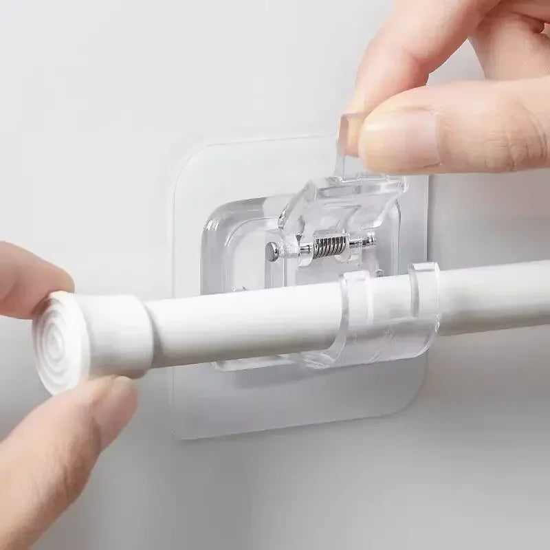 Supports de Tringle Adhésifs 2 cm à Ressort, Cuisine et Salle de Bain
