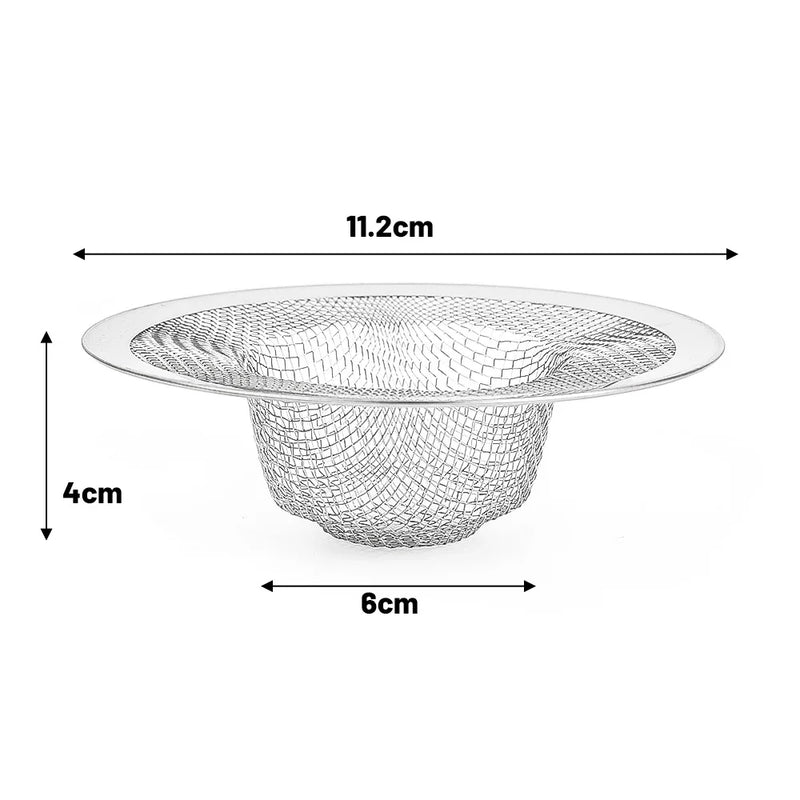 Filtre d'Évier Inox Anti-Cheveux, 4 Diamètres, Lot de 1 à 10