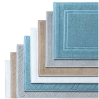 Tapis de Bain Coton Absorbant 45 x 75 cm, Motif Chevrons ou Cadre