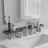 Étagère de Robinet pour Lavabo Sans Perçage, Noir ou Blanc, 50 cm