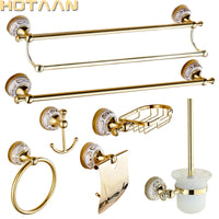 Ensemble d'Accessoires Salle de Bain Céramique Chromé