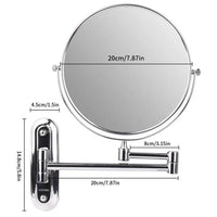 Miroir Grossissant Chromé Pivotant 360 10X 20 cm