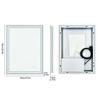 Miroir LED Salle de Bain Rectangulaire Tactile IP65 60x80 cm
