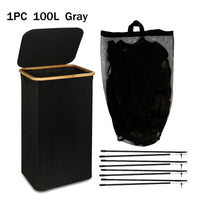 Panier à Linge Pliable 100 L Couvercle et Sac Amovible