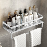 Étagère de Salle de Bain Murale en Aluminium, 30 à 50 cm